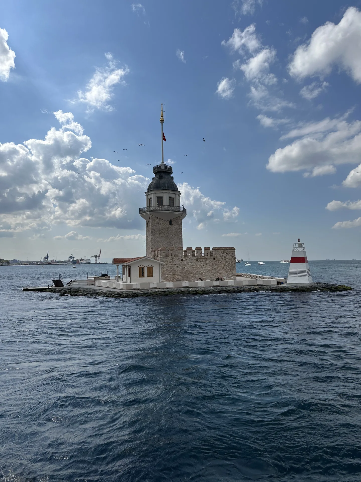 Maiden’s Tower surrounded by the waters of the Bosphorus