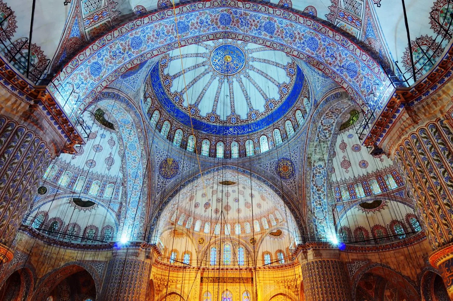 Interior of Istanbul’s Blue Mosque