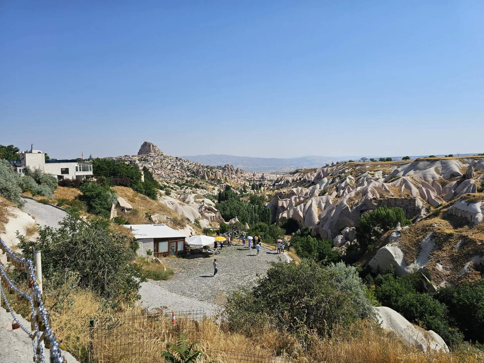 Pigeon Valley landscape with Uçhisar on the horizon