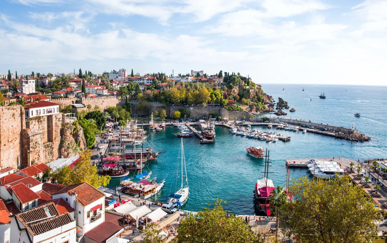 Antalya’s old harbour and the Kaleiçi waterfront