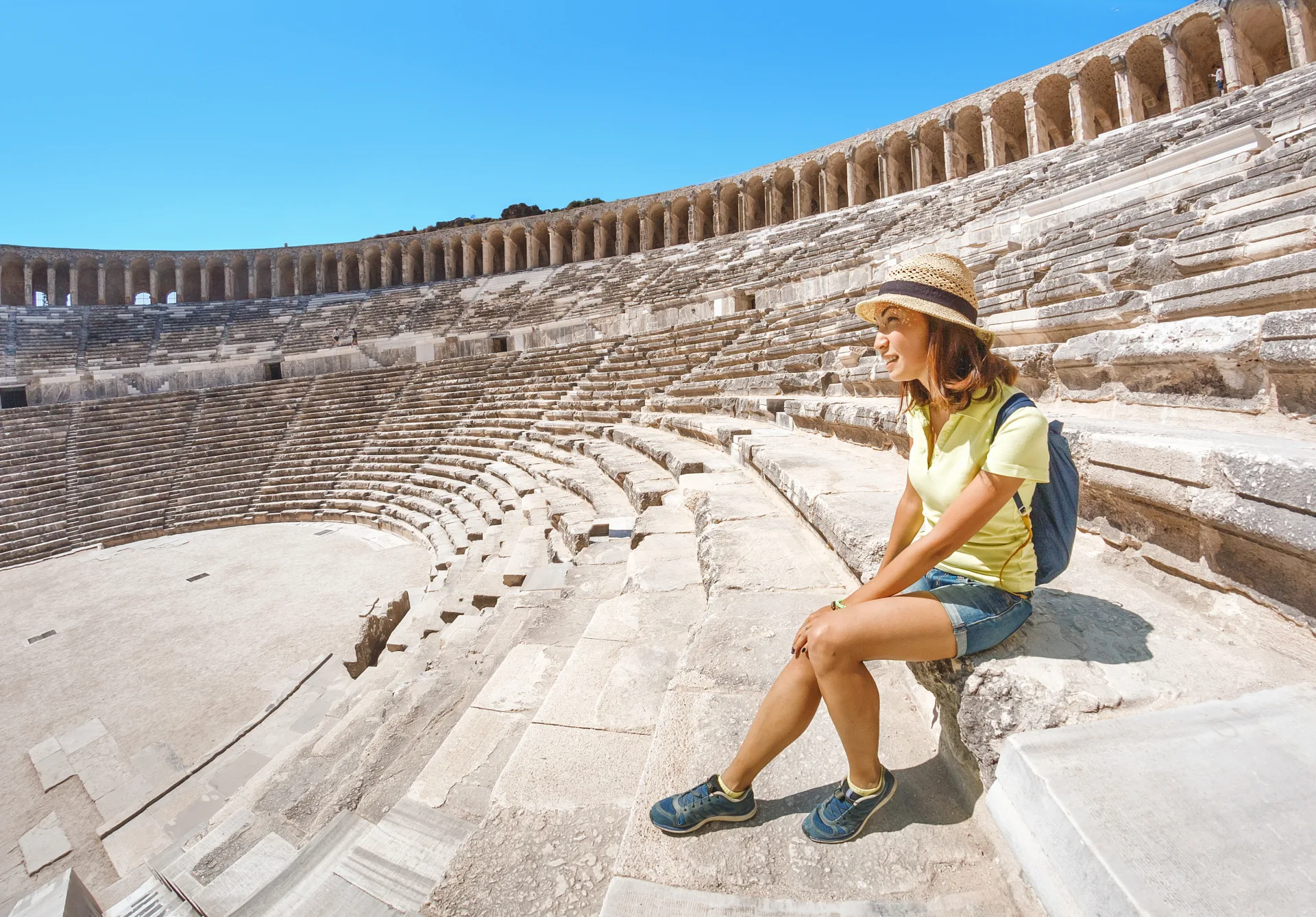 The tiers of Aspendos Theatre near Antalya